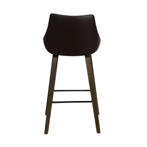 English Elm Inada Faux Leather Counter Stool with Walnut Wood Base for Kitchen Islands B2736P511300