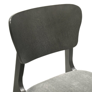 English Elm Alikai Solid Wood Armless Dining Chairs with Upholstered Seats Transitional Set of 2 B2736P511321