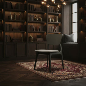 English Elm Alikai Solid Wood Armless Dining Chairs with Upholstered Seats Transitional Set of 2 B2736P511321