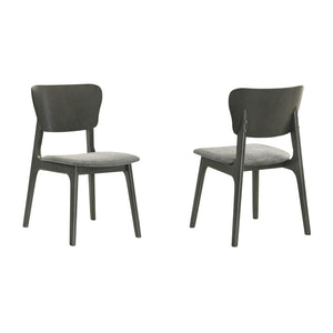 English Elm Alikai Solid Wood Armless Dining Chairs with Upholstered Seats Transitional Set of 2 B2736P511321