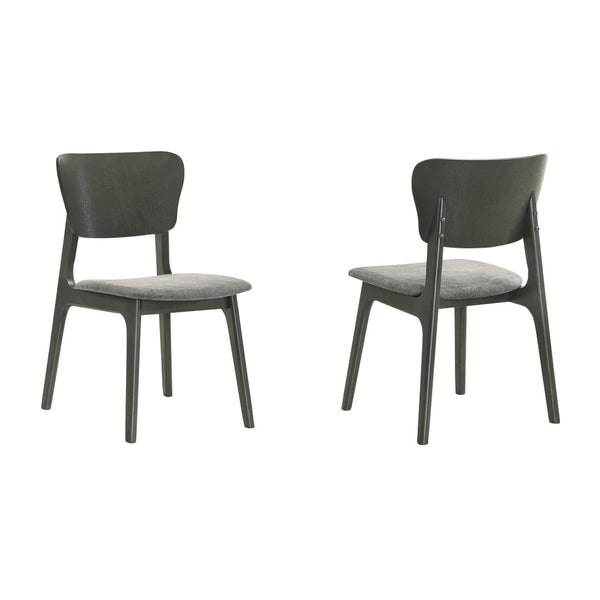 English Elm Alikai Solid Wood Armless Dining Chairs with Upholstered Seats Transitional Set of 2 B2736P511321