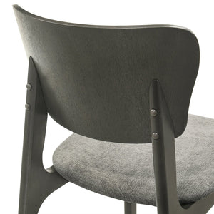 English Elm Alikai Solid Wood Armless Dining Chairs with Upholstered Seats Transitional Set of 2 B2736P511321