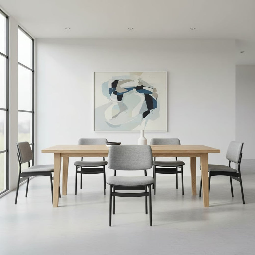 English Elm Amil Gray Performance Fabric Dining Chairs with Black Wood Frame Set of 2 B2736P511323