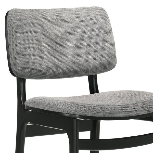 English Elm Amil Gray Performance Fabric Dining Chairs with Black Wood Frame Set of 2 B2736P511323