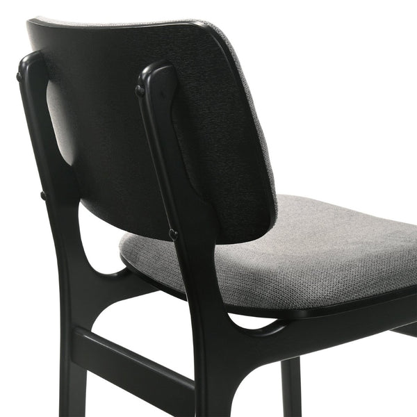 English Elm Amil Gray Performance Fabric Dining Chairs with Black Wood Frame Set of 2 B2736P511323