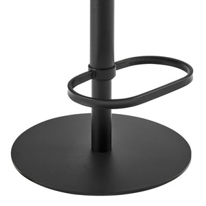 English Elm Womarl Adjustable Swivel Barstool Channel Stitched Faux Leather Seat for Kitchen Island Black B2736P511324
