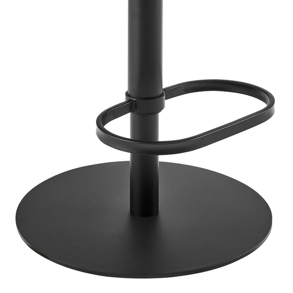 English Elm Womarl Adjustable Swivel Barstool Channel Stitched Faux Leather Seat for Kitchen Island Black B2736P511324
