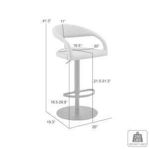 English Elm Womarl Adjustable Swivel Barstool Channel Stitched Faux Leather Seat for Kitchen Island Beige B2736P511325