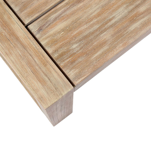 English Elm Adasai Outdoor Eucalyptus Wood Coffee Table with Slatted Top for Patio Decks B2736P511330