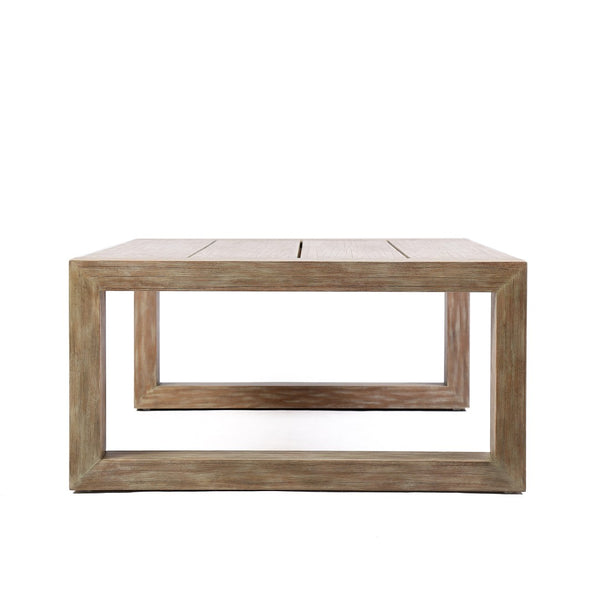 English Elm Adasai Outdoor Eucalyptus Wood Coffee Table with Slatted Top for Patio Decks B2736P511330