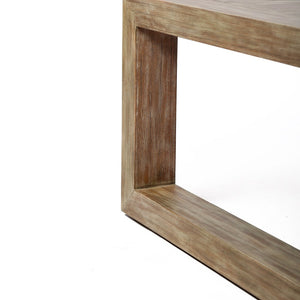 English Elm Adasai Outdoor Eucalyptus Wood Coffee Table with Slatted Top for Patio Decks B2736P511330