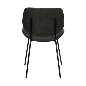 English Elm Uqet Curved Fabric Upholstered Dining Chair with Slim Metal Legs for Modern Spaces B2736P511331
