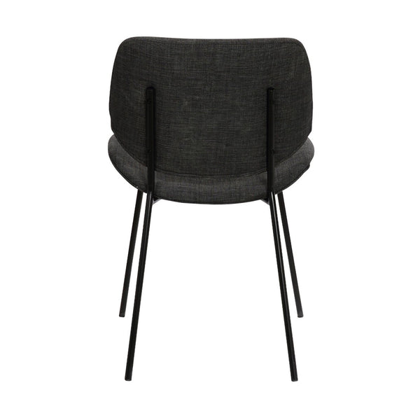 English Elm Uqet Curved Fabric Upholstered Dining Chair with Slim Metal Legs for Modern Spaces B2736P511331