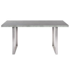 English Elm Orelis Rectangular Dining Table Seats Six with Laminate Top and Steel Base B2736S00008