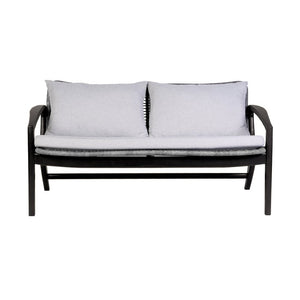 English Elm Liora 4 Piece Eucalyptus Wood Rope Weave Outdoor Patio Set with White Cushions B2736S00011