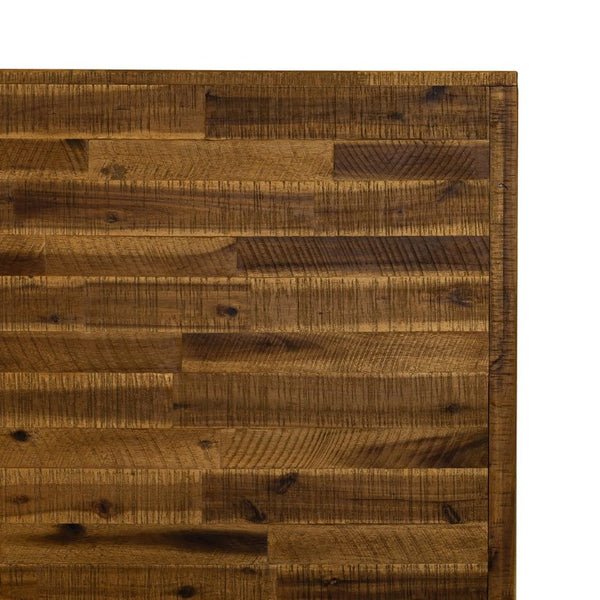 English Elm Dorvelle Solid Acacia Queen Bed Antique Finish Low Profile Headboard Rustic Organic B2736S00019