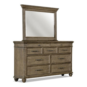 English Elm Traditional Solid Wood Dresser Aged Oak Finish Bun Feet Smooth Glide Bedroom Storage B2741P508555