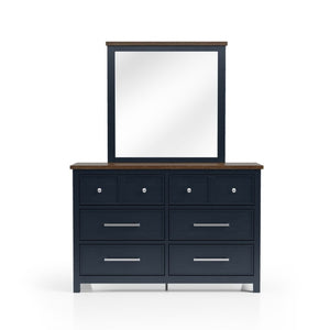 English Elm Modern Farmhouse 8 Drawer Dresser Pinewood Build with Dovetail Joinery Two Tone Finish B2741P546523