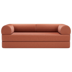 English Elm Contemporary Corduroy Modular Sofa with Chrome Accents and High Density Foam Seating Rustic Brown B2741P557725