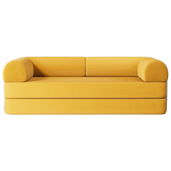 English Elm Contemporary Corduroy Modular Sofa with Chrome Accents and High Density Foam Seating Ginger B2741P557727