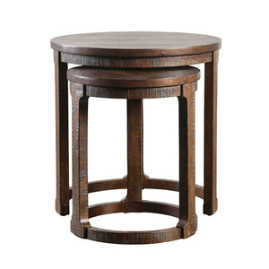 English Elm Transitional Pinewood End Table with Open Display Shelf for Stylish Living Room Decor Espresso B2741P559634