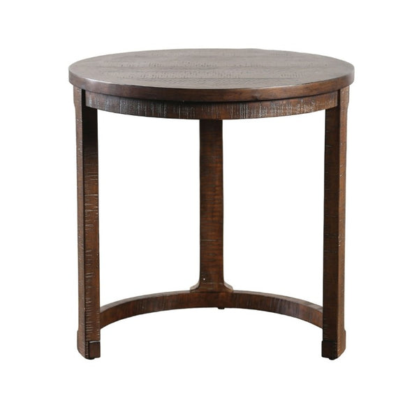 English Elm Transitional Pinewood End Table with Open Display Shelf for Stylish Living Room Decor Espresso B2741P559634