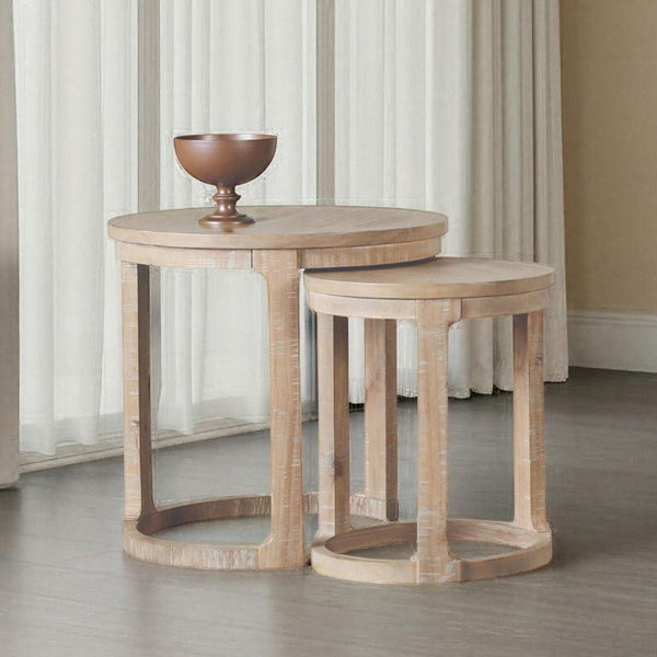 English Elm Transitional Pinewood End Table with Open Display Shelf for Stylish Living Room Decor Natural B2741P559903