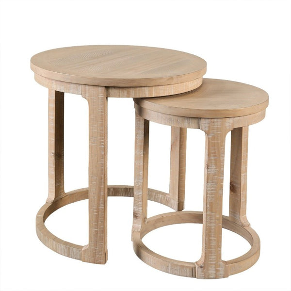 English Elm Transitional Pinewood End Table with Open Display Shelf for Stylish Living Room Decor Natural B2741P559903