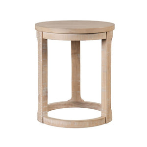 English Elm Transitional Pinewood End Table with Open Display Shelf for Stylish Living Room Decor Natural B2741P559903