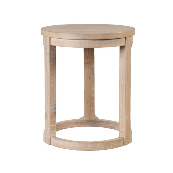 English Elm Transitional Pinewood End Table with Open Display Shelf for Stylish Living Room Decor Natural B2741P559903