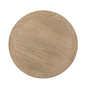 English Elm Transitional Pinewood End Table with Open Display Shelf for Stylish Living Room Decor Natural B2741P559903