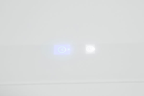 English Elm White Gloss Glass Top Coffee Table with Bluetooth Speaker Wireless Charging and LED Lights B2741P562413