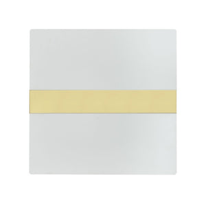 English Elm Gold Sculptural O-Base End Table with Polished Metal Frame for Upscale Living Rooms Gold, White B2741P564678