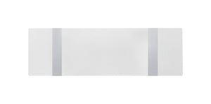 English Elm 1Pc Sofa Table Geometric Stainless Steel Trestle Base Open Frame Contemporary Console Silver, White B2741P564709