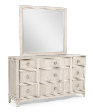 English Elm 1Pc Napoli Six Drawer Antique White Dresser Solid Wood Bedroom Storage Transitional B2741P564877