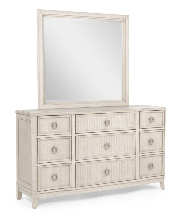 English Elm 1Pc Napoli Six Drawer Antique White Dresser Solid Wood Bedroom Storage Transitional B2741P564877