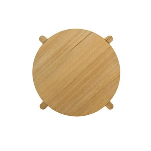 English Elm 1Pc Round End Table with Open Shelf Matte Wood Grain Finish for Living Room Natural B2741P565575