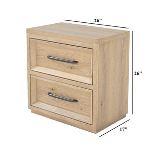 English Elm Walnut Finish Nightstand with Dovetail Drawer and Finger Pull for Modern Bedrooms Natural 26 L x 17 W x 26 H B2741P569511