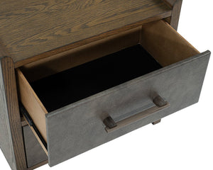 English Elm Contemporary Matte Black Nightstand with Dovetail Drawer and Open Shelf for Modern Bedrooms Dark Walnut Acacia Wood,Engineered Wood,Rubber Wood 17 L x 17 W x 26 H B2741P569520