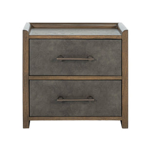 English Elm Contemporary Matte Black Nightstand with Dovetail Drawer and Open Shelf for Modern Bedrooms Dark Walnut Acacia Wood,Engineered Wood,Rubber Wood 17 L x 17 W x 26 H B2741P569520