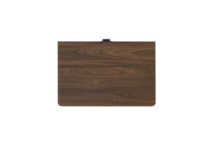 English Elm Transitional Nightstand with Curved Drawers Plinth Base and Warm Wood Grain Bedroom Appeal Walnut 23 L x 15.5 W x 24 H B2741P569585