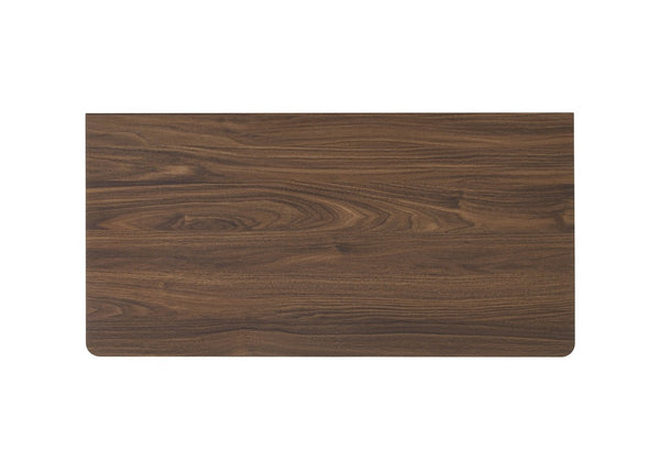 English Elm Transitional Wood Grain Chest with Curved Drawers Plinth Base and Natural Warm Finish Walnut 35.5 L x 17.5 W x 51 H B2741P569591