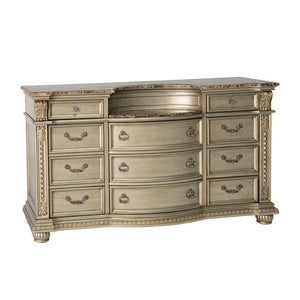 English Elm 1Pc Mid-Century Walnut Bedroom Chest Dovetail Joinery Cedar Felt Lined Drawers Bronze Pulls Champagne/Gold 68 L x 20.5 W x 41 H B2741P573016