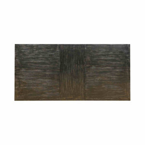 English Elm Rustic Farmhouse Solid Wood Extendable Dining Table with Distressed Black Finish Seats Six B2741P573022