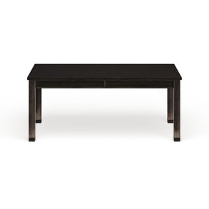 English Elm Rustic Farmhouse Solid Wood Dining Table Seats Six with Distressed Antique Black Finish B2741P573023
