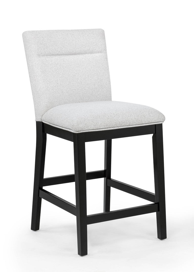 English Elm 2Pc Neutral Fabric Counter Height Dining Chairs with Dark Wood Legs Contemporary Set B2741P586400