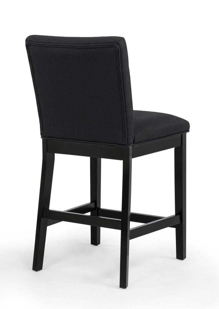 English Elm 2Pc Upholstered Counter Height Dining Chairs with Dark Wood Legs for Kitchen Islands B2741P586408