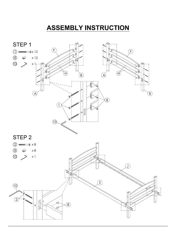 English Elm Twin Over Bunk Bed Solid Wood Arch Slat Frame Espresso Transitional Style B2741P590603