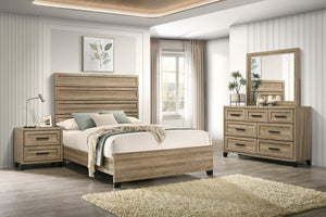 English Elm Contemporary Six Drawer Wide Dresser Warm Wood Finish Bedroom Storage Furniture B2741P590632