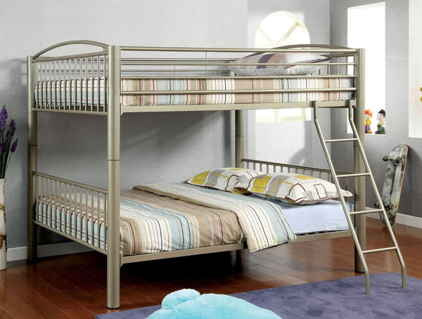 English Elm 1Pc Coastal Louvered Panel Bed Arched Headboard Rubberwood Frame Bedroom Anchor Gold Metal 79.38 L x 58 W x 65 H B2741P595010